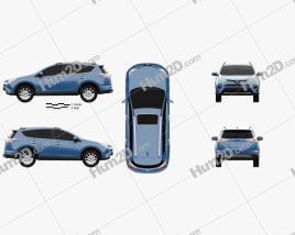 Toyota RAV4 Hybrid 2016 car clipart