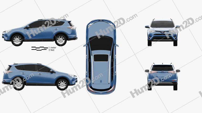 Toyota RAV4 Hybrid 2016 car clipart