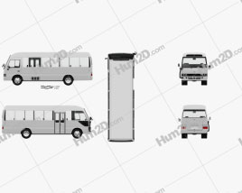 Toyota Coaster with HQ interior 2014 clipart