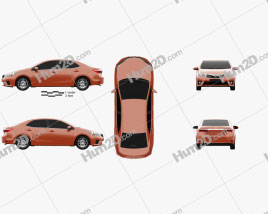 Toyota Corolla Limited 2014 car clipart
