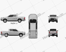 Toyota Hilux Double Cab Hi Rider 2015 car clipart