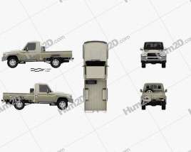 Toyota Land Cruiser Single Cab Pickup VXR 2007 car clipart