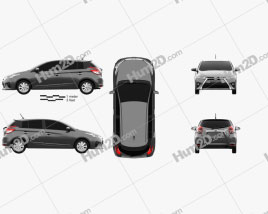 Toyota Yaris SE plus 2016 car clipart