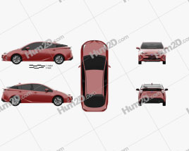 Toyota Prius 2016 car clipart