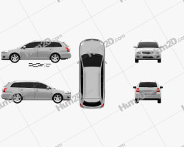 Toyota Avensis wagon 2006 car clipart