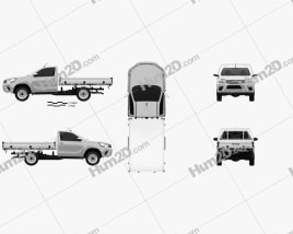 Toyota Hilux Single Cab Alloy Tray SR 2018