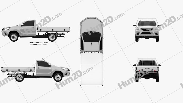 Toyota Hilux Single Cab Alloy Tray SR 2018