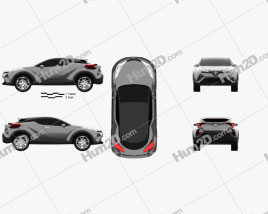 Toyota C-HR Concept 2016 car clipart