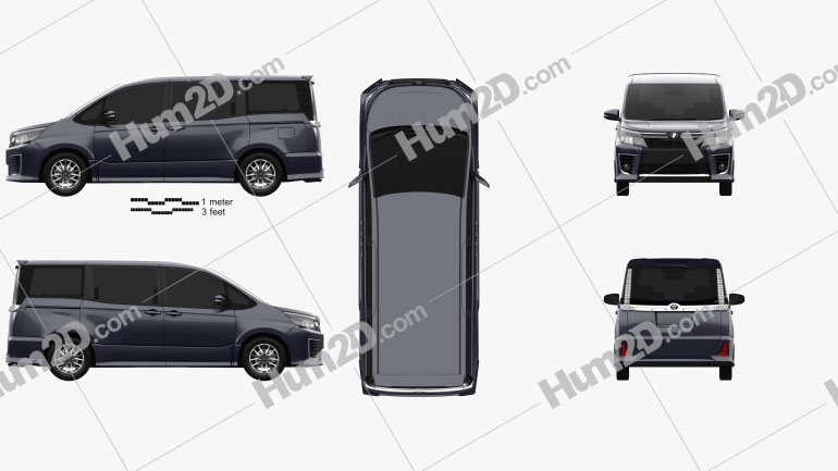 Toyota Voxy ZS 2014 clipart
