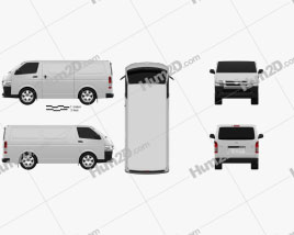 Toyota HiAce SWB Panel Van 2013 clipart