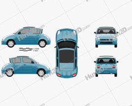 Toyota WiLL Vi Canvas Top 2000 car clipart