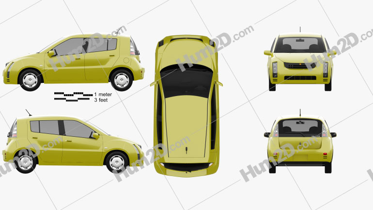 Toyota WiLL Cypha 2002 car clipart