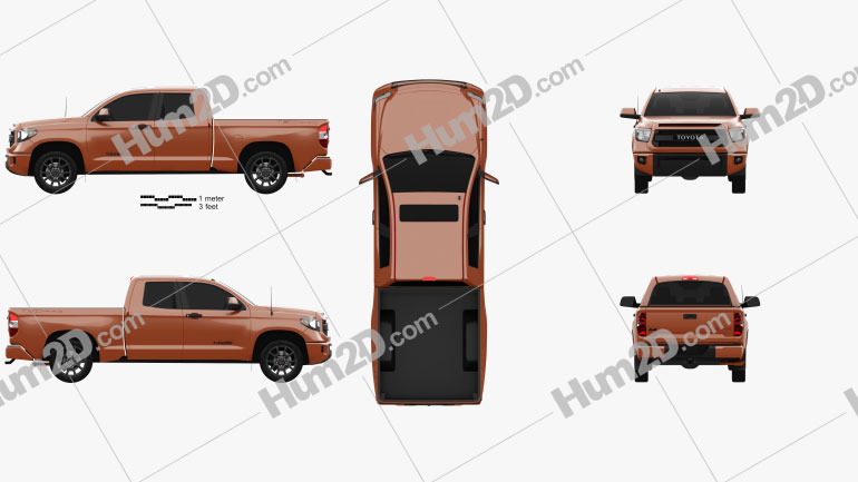 Toyota Tundra Double Cab TRD Pro 2014 car clipart