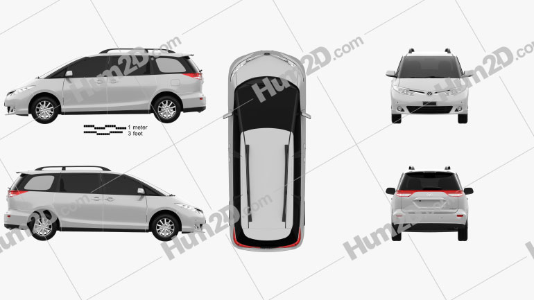 Toyota Previa SE 2016 clipart