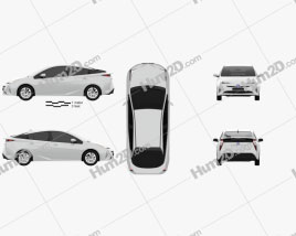 Toyota Prius Iconic 2016 car clipart