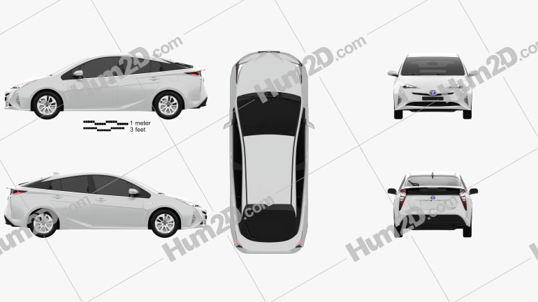 Toyota Prius Iconic 2016 car clipart