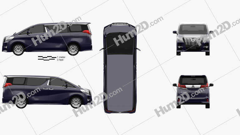 Toyota Alphard 2015 clipart