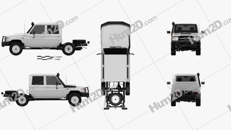 Toyota Land Cruiser (VDJ79R) Double Cab Chassis 2012 Blueprint
