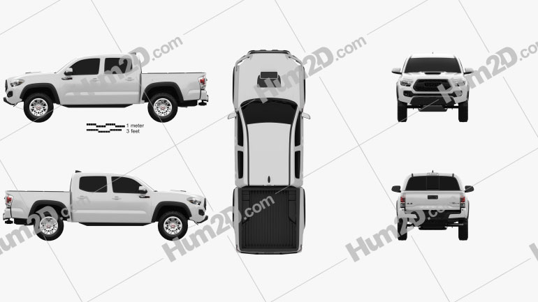 Toyota Tacoma Doppelkabine TRD Pro 2017 car clipart
