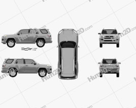 Toyota 4Runner Limited 2016 car clipart