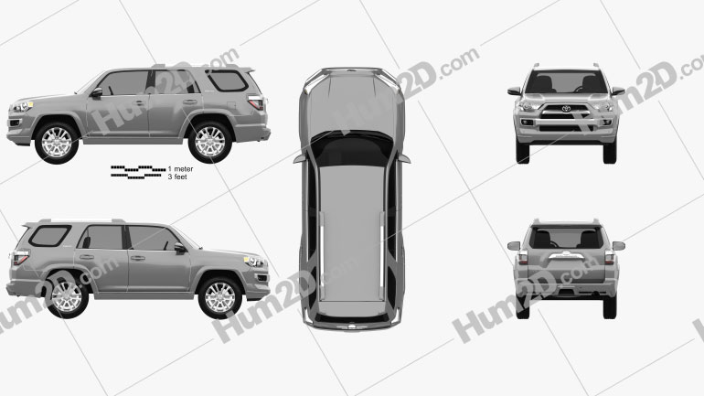 Toyota 4Runner Limited 2016 car clipart