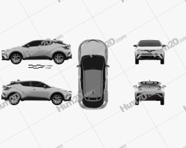 Toyota C-HR 2017 car clipart