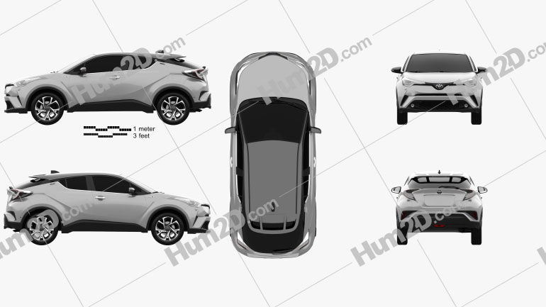 Toyota C-HR 2017 car clipart