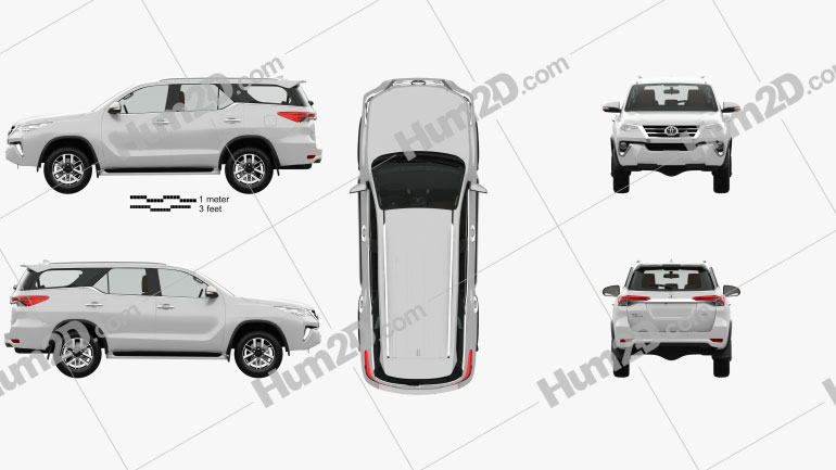 Toyota Fortuner with HQ interior 2016 car clipart