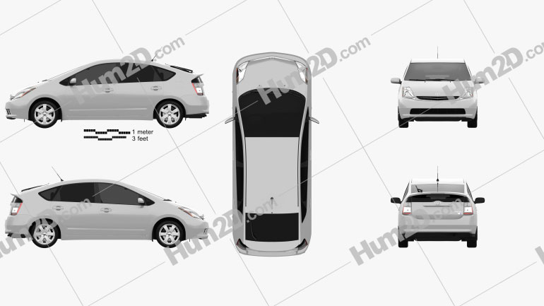 Toyota Prius base 2003 Blueprint