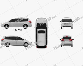 Toyota Sienna LE 2004 car clipart