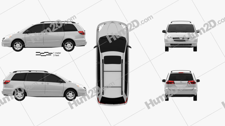 Toyota Sienna LE 2004 PNG Clipart