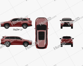 Toyota Highlander SE 2016 car clipart