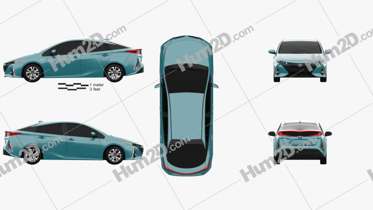 Toyota Prius Prime 2016 car clipart