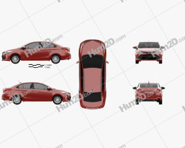 Toyota Vios 2017 car clipart