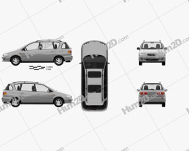 Toyota Picnic 1996 clipart