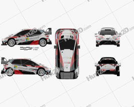 Toyota Yaris WRC 2017 car clipart
