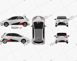 Toyota Yaris GRMN 2017 car clipart