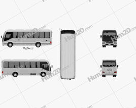 Toyota Coaster Deluxe Bus 2016 clipart