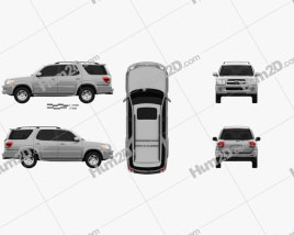 Toyota Sequoia Limited 2004 car clipart