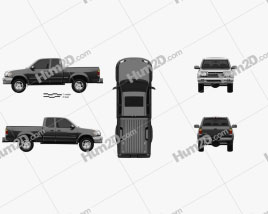 Toyota Tundra Access Cab SR5 1999 car clipart