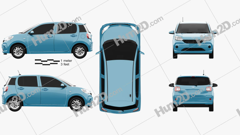 Toyota Passo 2016 car clipart