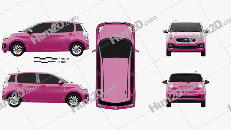 Toyota Passo Moda 2016 car clipart