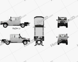Toyota Land Cruiser (VDJ79R) Double Cab Chassis with HQ interior 2012 car clipart