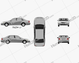 Toyota Avalon XL 2001 car clipart