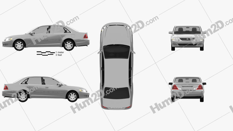 Toyota Avalon XL 2001 car clipart
