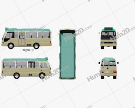 Toyota Coaster Hong Kong Bus 1995 clipart