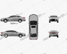 Toyota Avalon Limited Hybrid 2018 car clipart