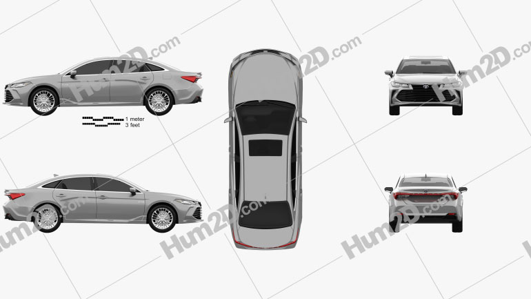 Toyota Avalon Limited Hybrid 2018 car clipart