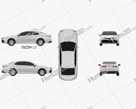 Toyota Camry LE 2017 car clipart