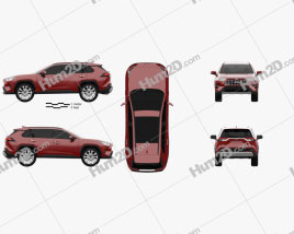Toyota RAV4 (XA50) Limited 2018 car clipart